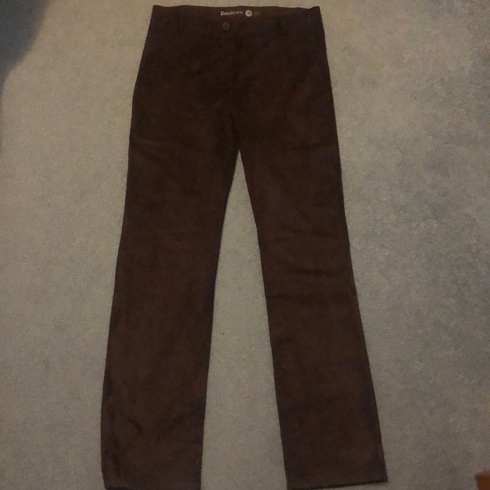 Betabrand faux suede pants.